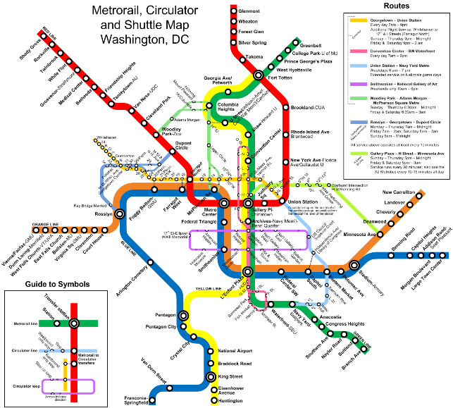 Washington DC Metro Map