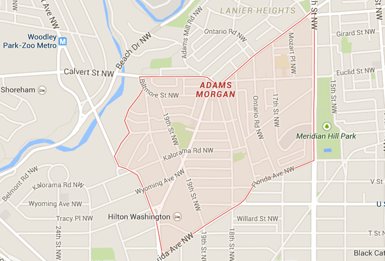 Map of Adams Morgan