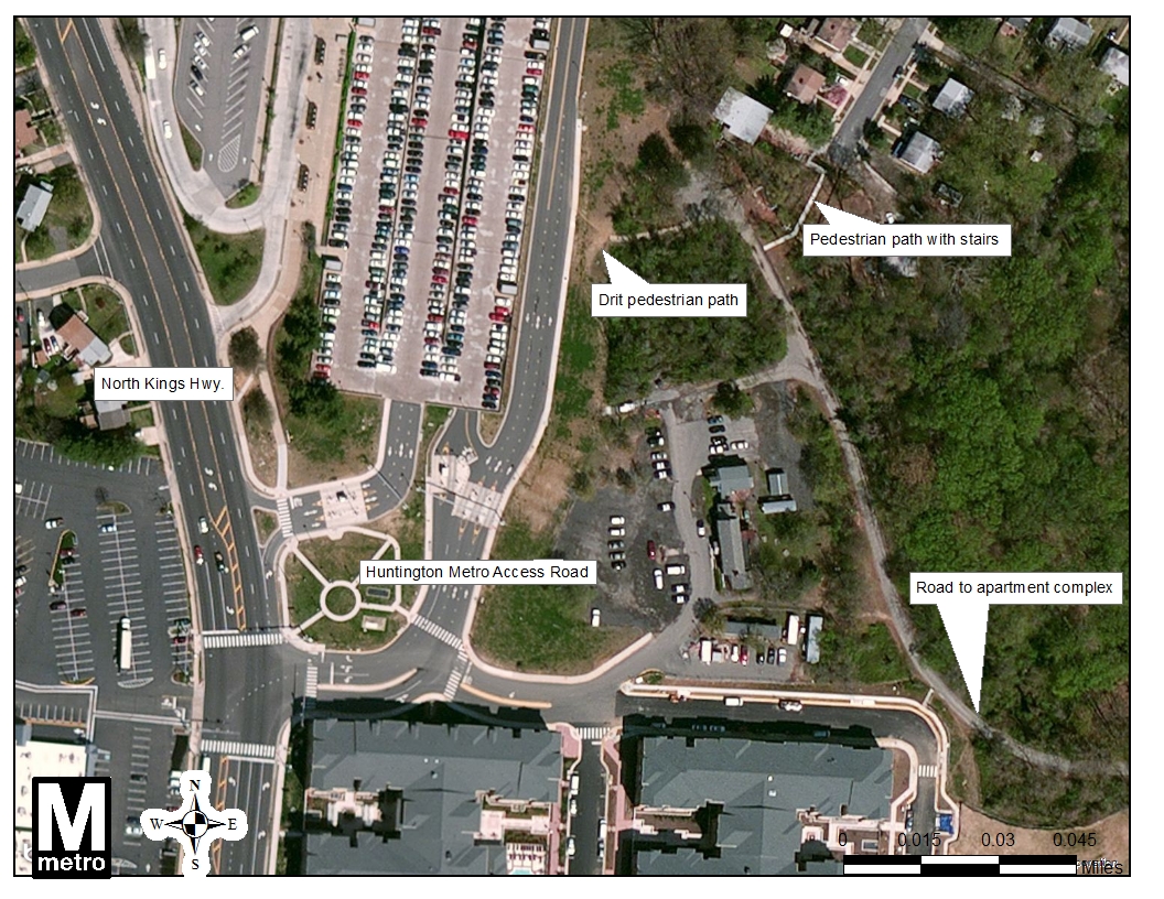 Map of Huntington Metro Station