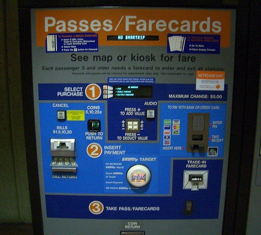 Metro Passes/Farecard Machines