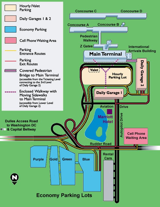 Parking Map - Washington Dulles International Airport