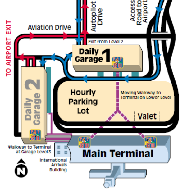 Dulles International Airport - Daily Garage 1 Detail Map