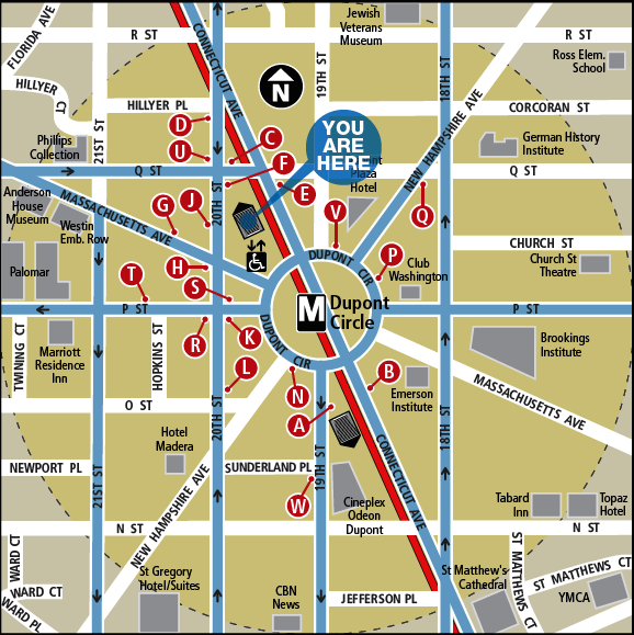 Map Of Dupont Circle Washington Dc Dupont Circle Metro Station