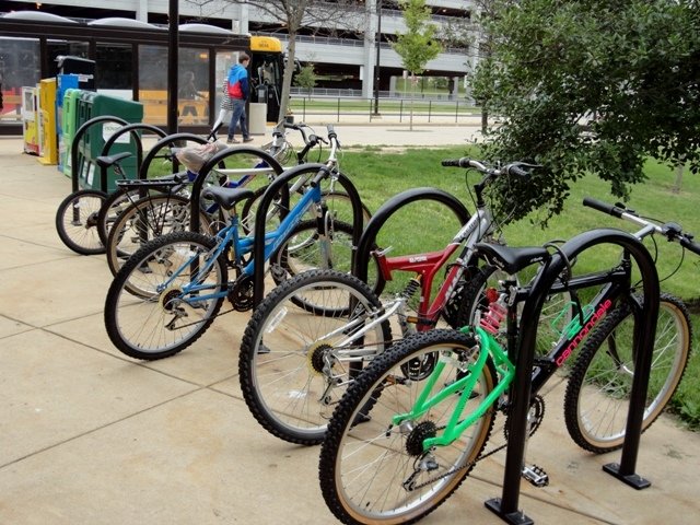 Bike racks at Franconia-Springfield Station