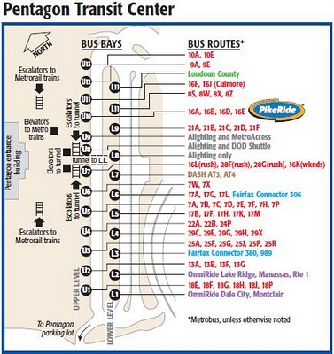 Pentagon Metro Bus Map